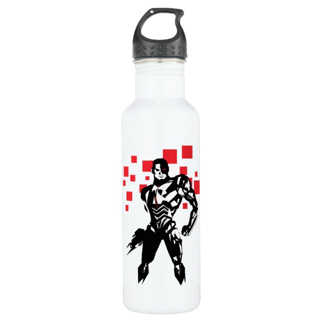 Justice League | Cyborg Digital Noir Pop Art 710 Ml Water Bottle (Front)