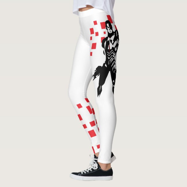 Justice League | Cyborg Digital Noir Pop Art Leggings (Left)