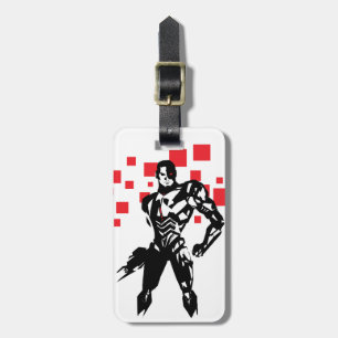 Justice League Cyborg Digital Noir Pop Art Luggage Tag