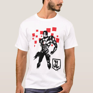 Justice League   Cyborg Digital Noir Pop Art T-Shirt