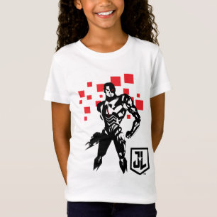 Justice League Cyborg Digital Noir Pop Art T-Shirt