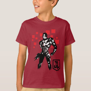 Justice League Cyborg Digital Noir Pop Art T-Shirt