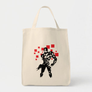 Justice League   Cyborg Digital Noir Pop Art Tote Bag