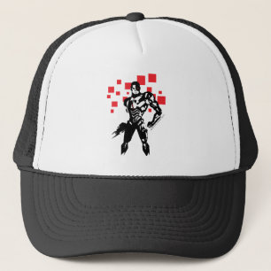 Justice League   Cyborg Digital Noir Pop Art Trucker Hat