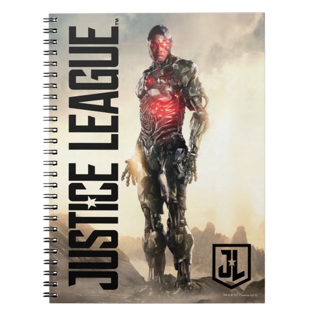 Justice League | Cyborg On Battlefield Notebook (Front)