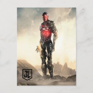 Justice League Cyborg On Battlefield Postcard