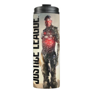 Justice League   Cyborg On Battlefield Thermal Tumbler