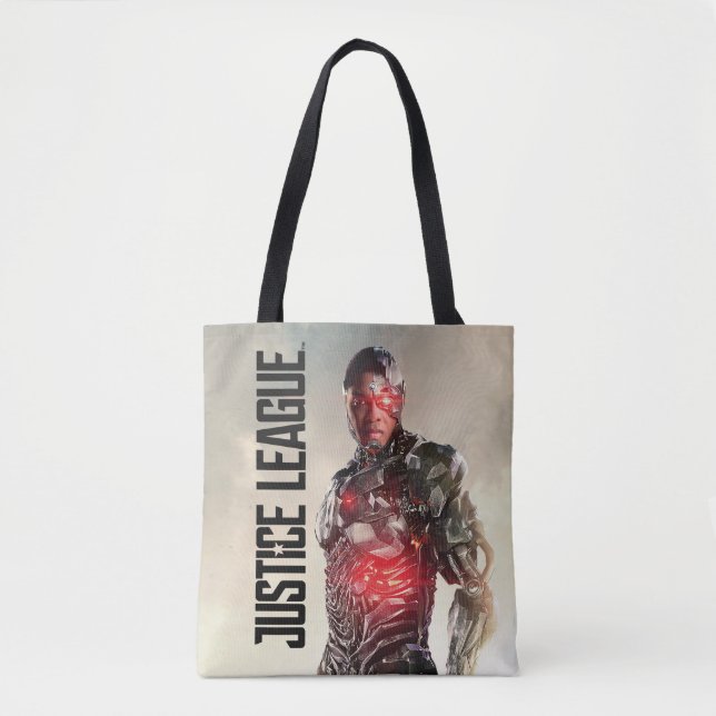 Justice League | Cyborg On Battlefield Tote Bag (Front)