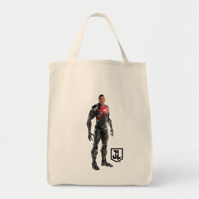 Justice League | Cyborg On Battlefield Tote Bag (Front)