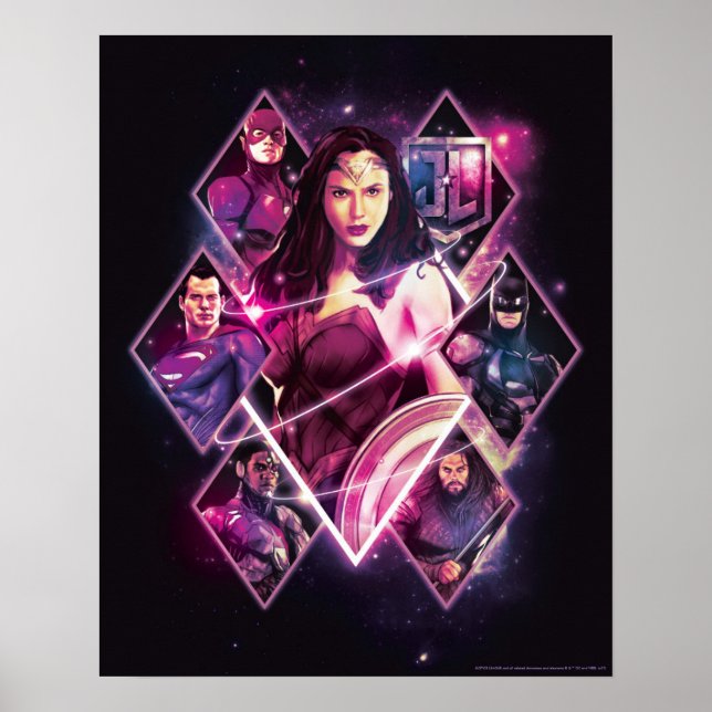 Justice League | Diamond Galactic Group Panels Poster (Front)