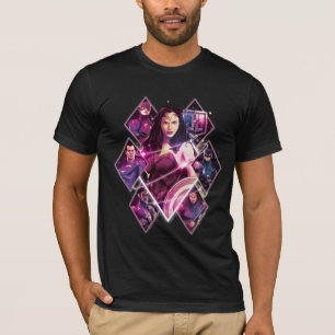 Justice League Diamond Galactic Group Panels T-Shirt