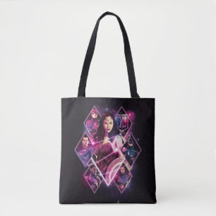 Justice League   Diamond Galactic Group Panels Tote Bag