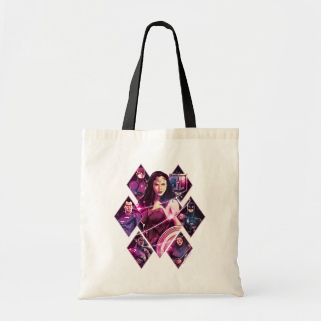 Justice League | Diamond Galactic Group Panels Tote Bag (Front)