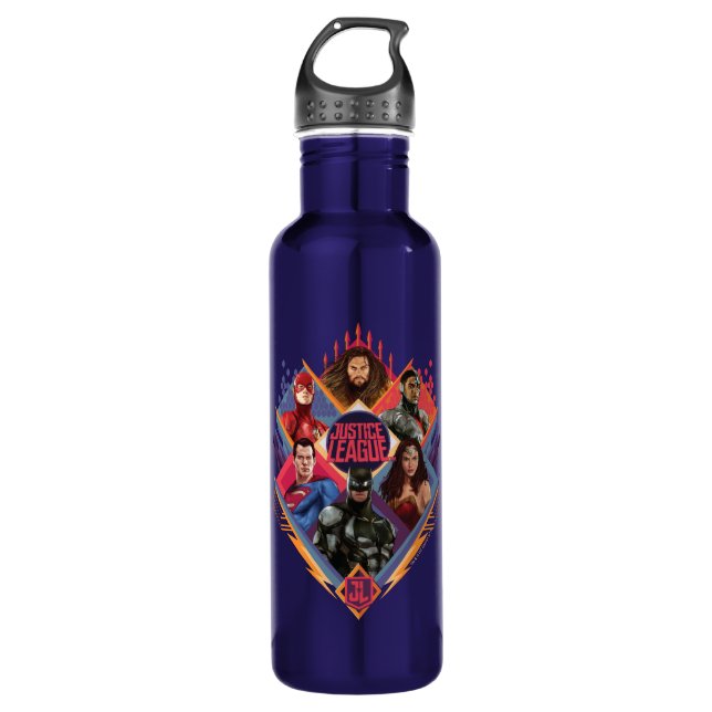 Justice League | Diamond Hatch Group Badge 710 Ml Water Bottle (Front)