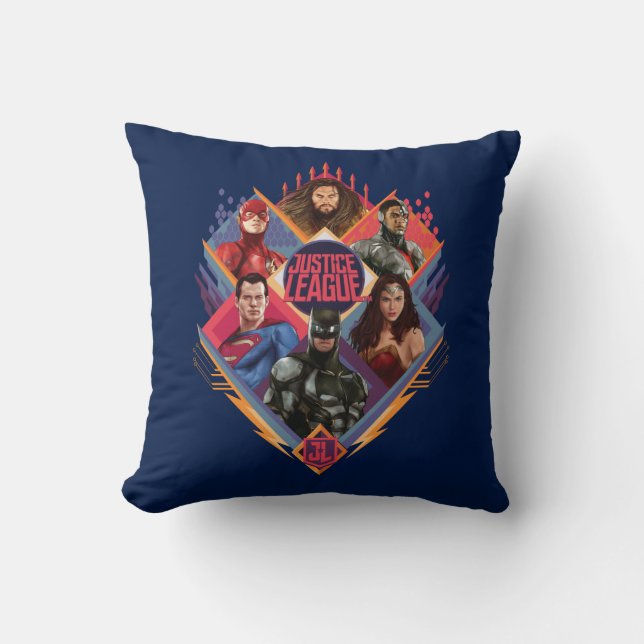 Justice League | Diamond Hatch Group Badge Cushion (Front)