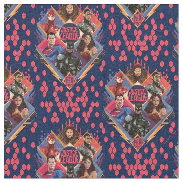 Justice League | Diamond Hatch Group Badge Fabric (Close Up)