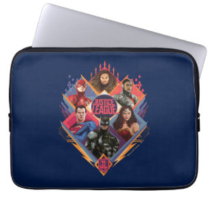 Justice League Diamond Hatch Group Badge Laptop Sleeve
