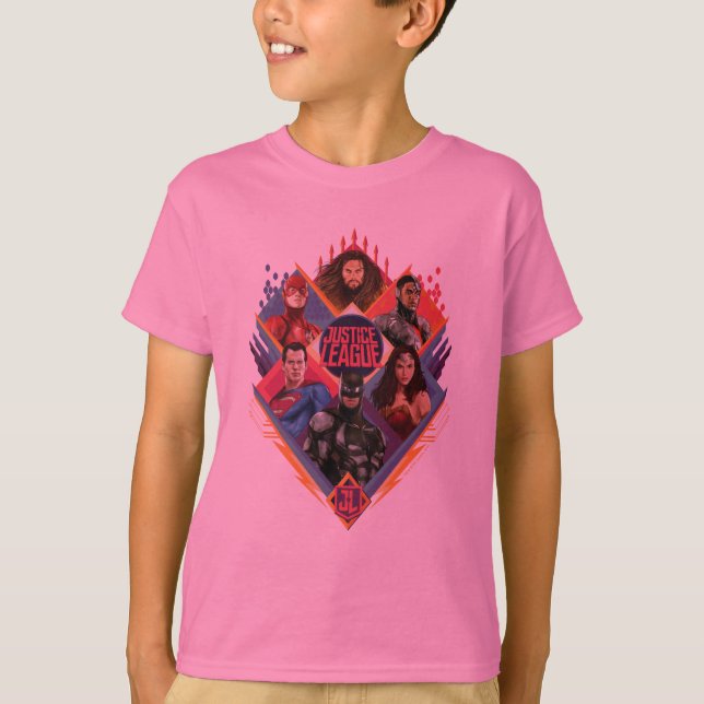 Justice League | Diamond Hatch Group Badge T-Shirt (Front)