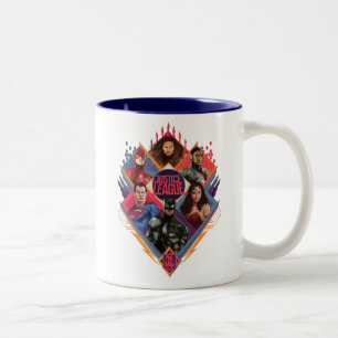 Justice League   Diamond Hatch Group Badge Two-Tone Coffee Mug