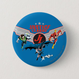 Justice League Flying Air Badge and Heroes