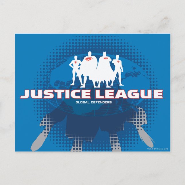Justice League Global Defenders Postcard (Front)