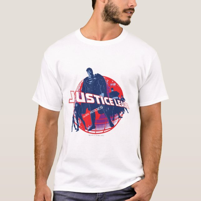 Justice League Global Heroes  and Globe T-Shirt (Front)