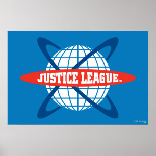 Justice League Globe Logo Poster