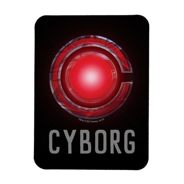 Justice League | Glowing Cyborg Symbol Magnet (Vertical)