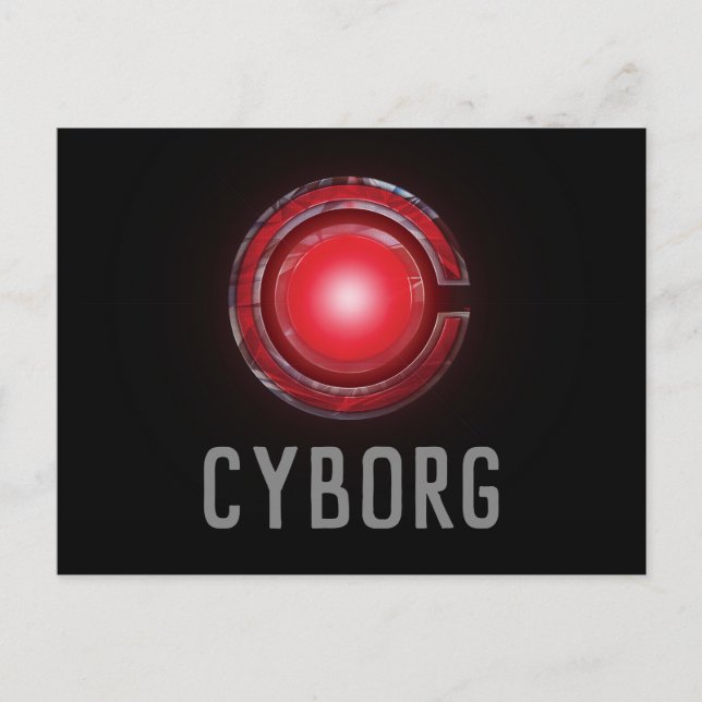 Justice League | Glowing Cyborg Symbol Postcard (Front)