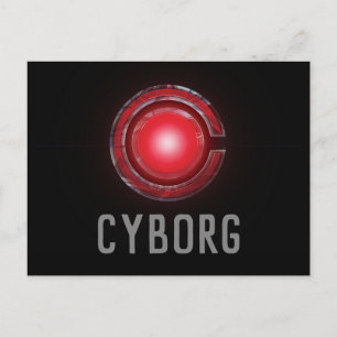 Justice League Glowing Cyborg Symbol Postcard