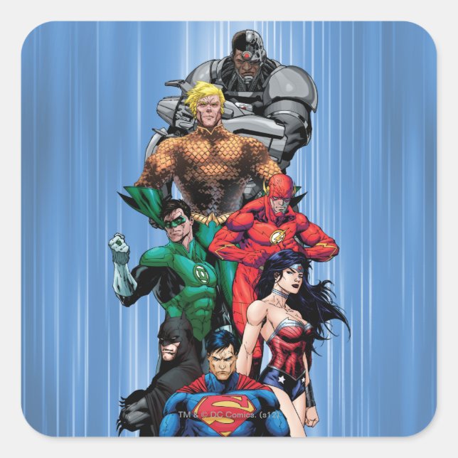 Justice League - Group 3 Square Sticker (Front)