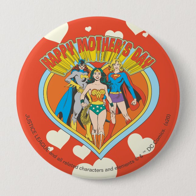 Justice League | Happy Mother's Day 10 Cm Round Badge (Front)