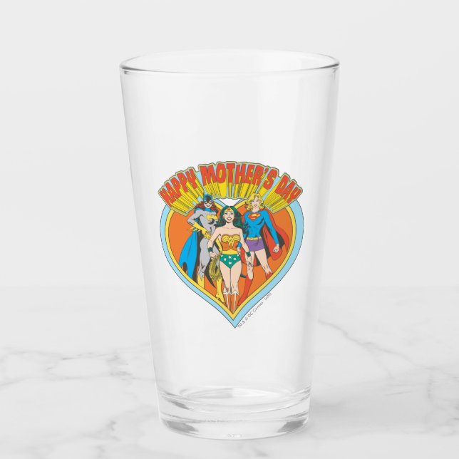 Justice League | Happy Mother's Day Glass (Front)
