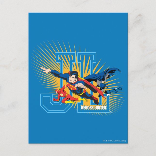 Justice League Heroes United Postcard (Front)