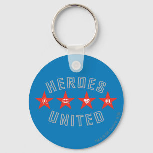 Justice League Heroes Untied Logos Key Ring