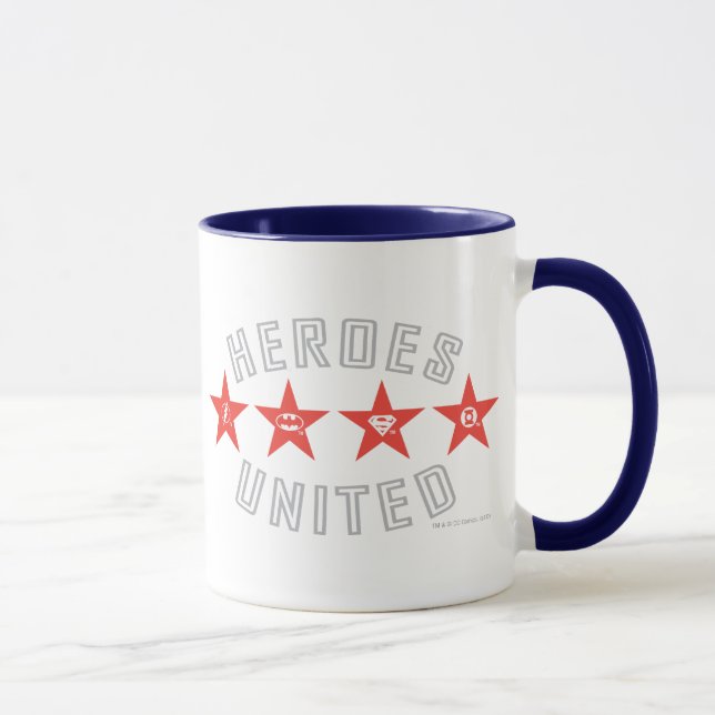 Justice League Heroes Untied Logos Mug (Right)