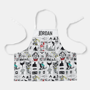 Justice League Heroic Panel Pattern Apron