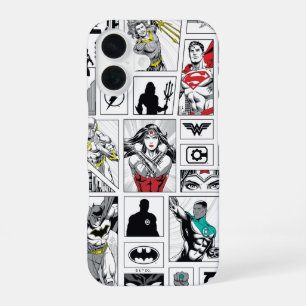Justice League Heroic Panel Pattern iPhone 16 Case