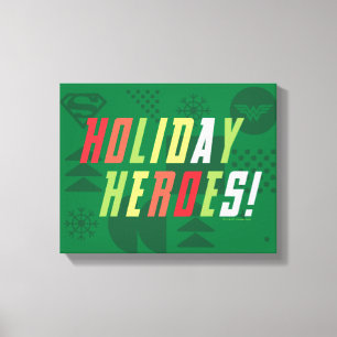Justice League Holiday Heroes Graphic Canvas Print
