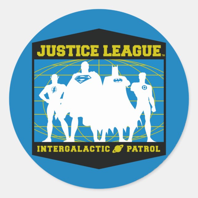 Justice League Intergalactic Patrol Classic Round Sticker (Front)