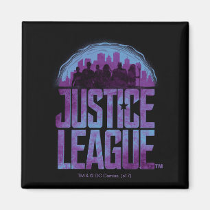Justice League Justice League City Silhouette Magnet