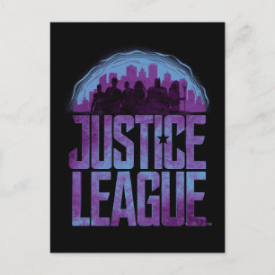 Justice League   Justice League City Silhouette Postcard