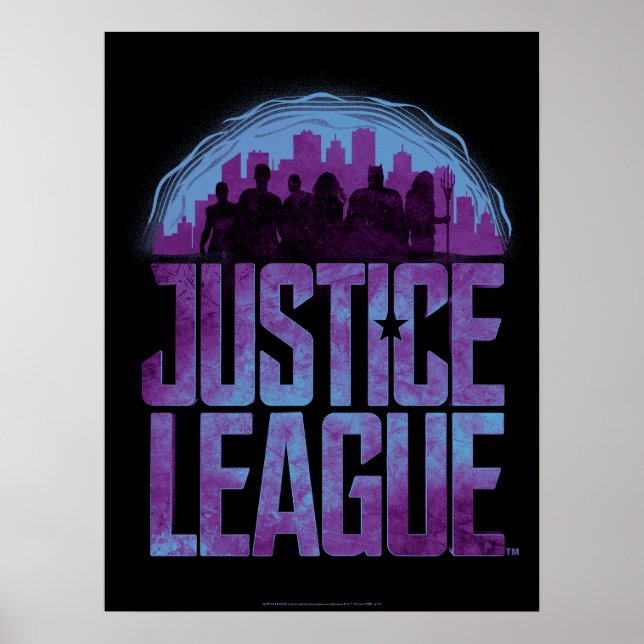 Justice League | Justice League City Silhouette Poster (Front)