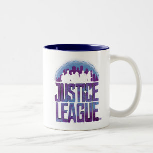 Justice League   Justice League City Silhouette Two-Tone Coffee Mug