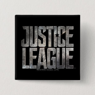 Justice League   Justice League Metallic Logo 15 Cm Square Badge