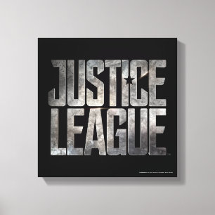 Justice League   Justice League Metallic Logo Canvas Print