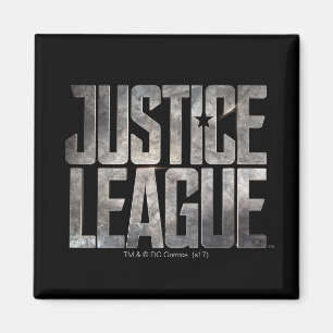 Justice League   Justice League Metallic Logo Magnet