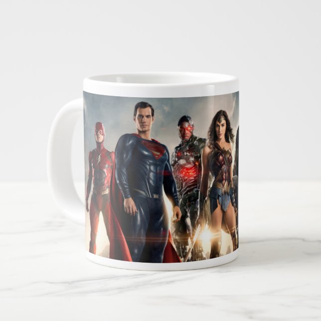 Justice League | Justice League On Battlefield Large Coffee Mug (Front Left)