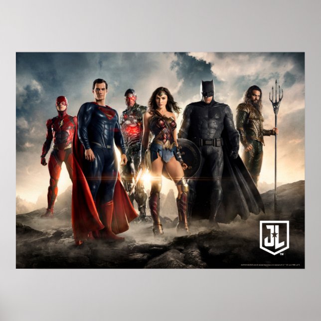Justice League | Justice League On Battlefield Poster (Front)