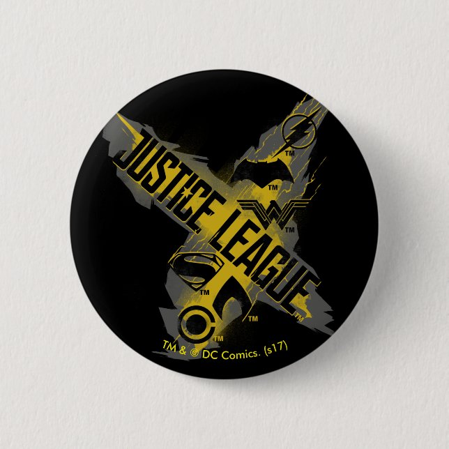 Justice League | Justice League & Team Symbols 6 Cm Round Badge (Front)